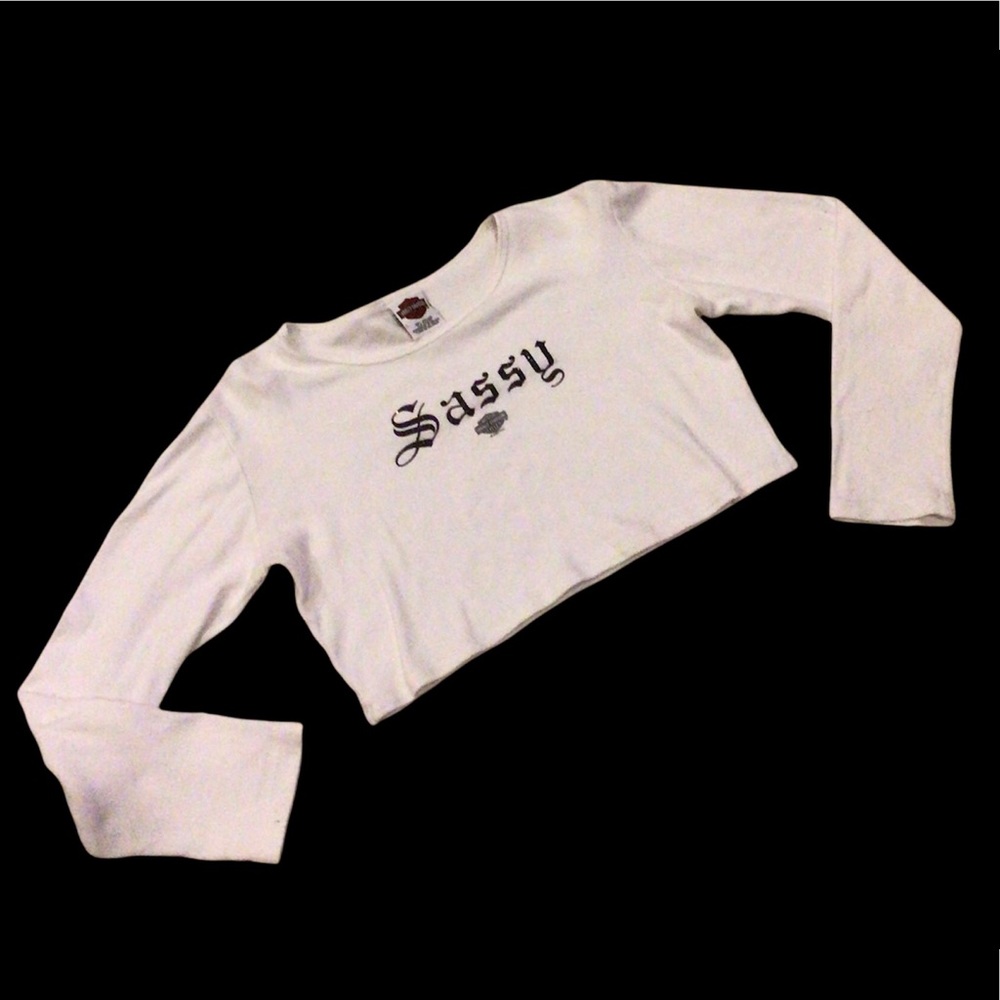 Sassy crop shirt by Harley Davidson Motorcycles.